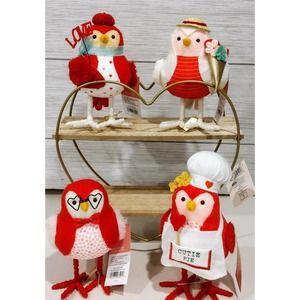 Target Spritz Featherly Friends 2023 Valentine's Day Birds Set of 4 Brand New